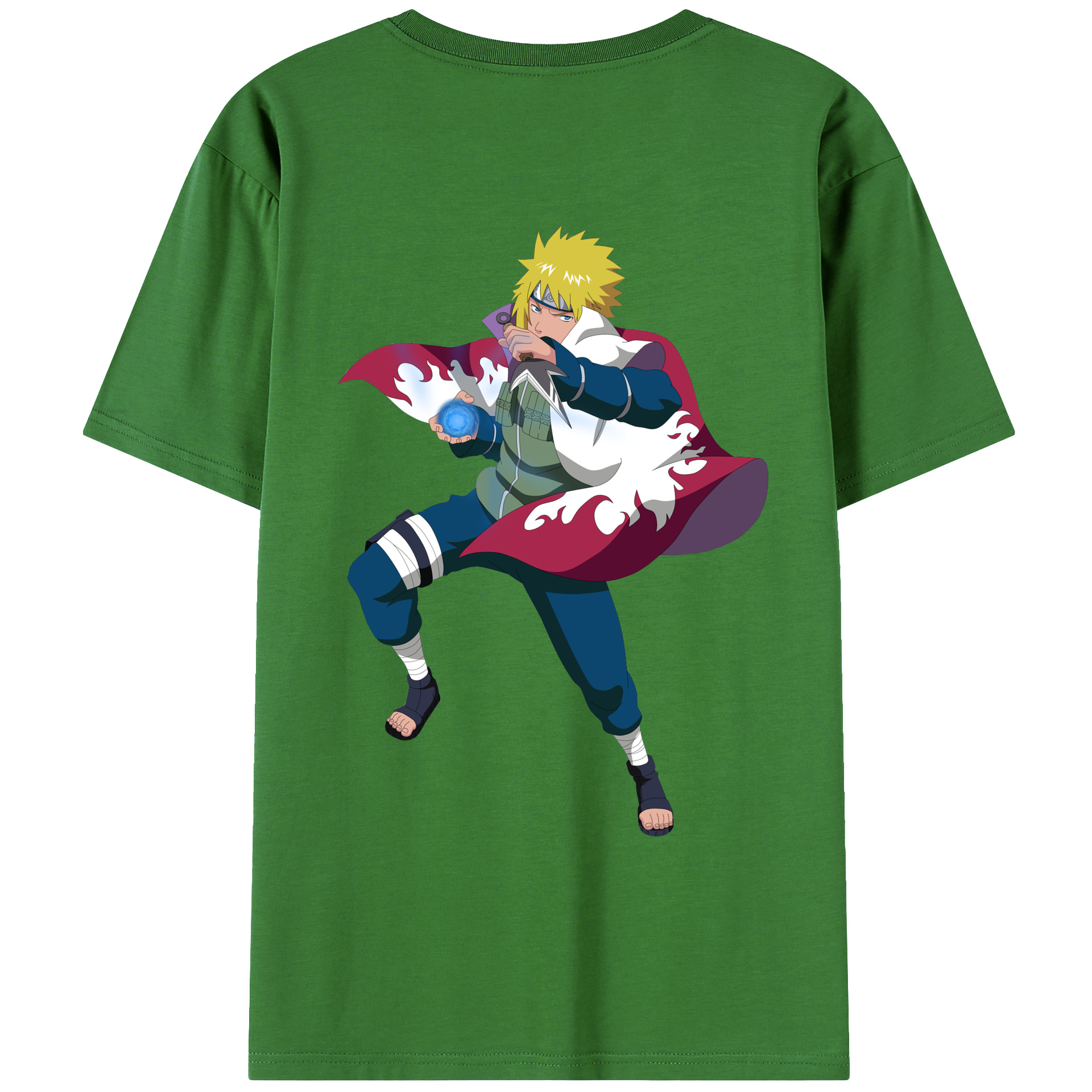 （画像用） NARUTO -ナルト- 波風 ミナト Namikaze Minato レディース半袖Tシャツ(バックプリント)